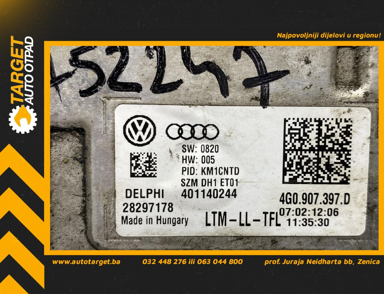 DIJELOVI BALAST FARA AUDI Q3 > 11-15 2.0 4G0907397D