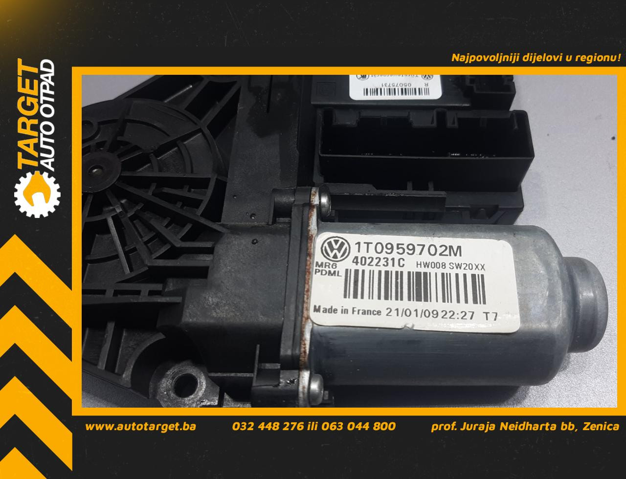 DIJELOVI MOTORIC PODIZACA STAKLA VW CADDY > 03-10 1.9 1T0959702M