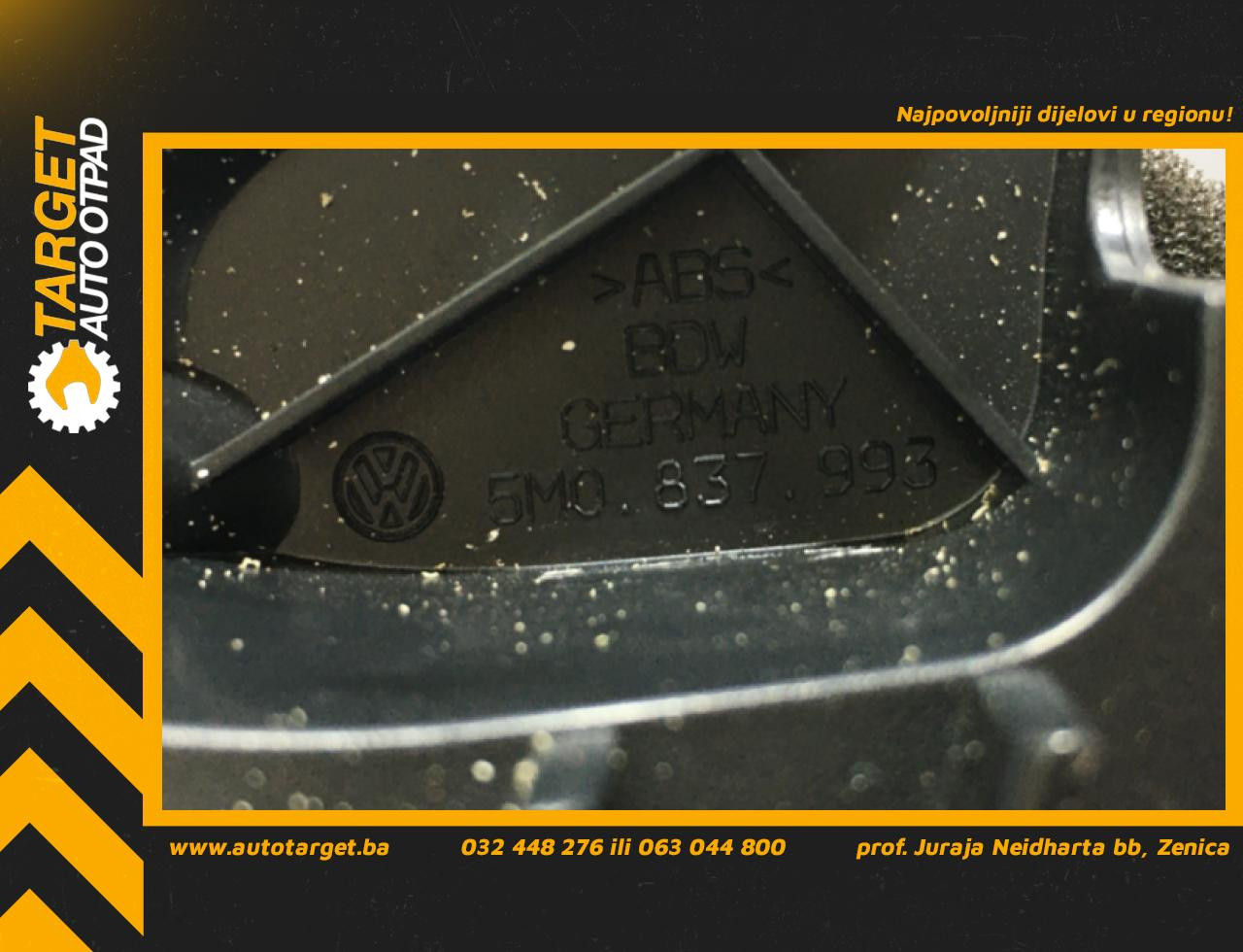 DIJELOVI ZVUCNIK VW GOLF PLUS > 05-09 5M0837993