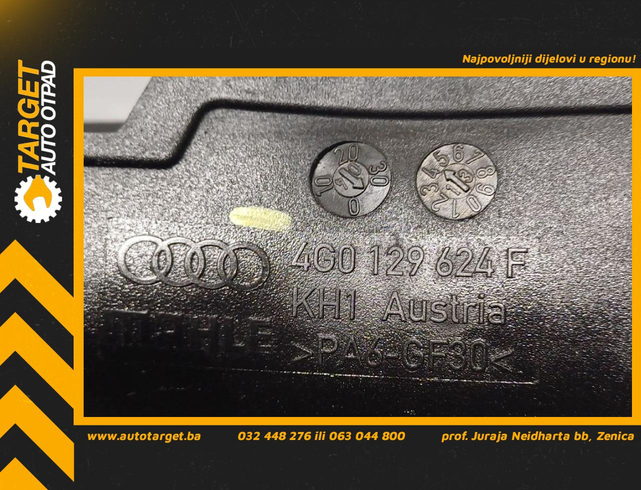 DIJELOVI CRIJEVO AUDI A6 4G > 11-14 2.0 4G0129624F