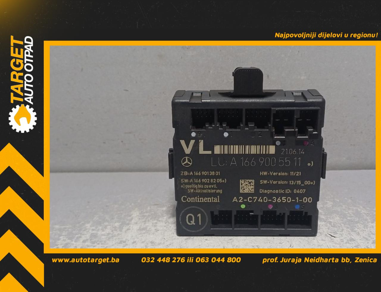 ELEKTRONIKA MODUL MERCEDES B KLASA (W246) > 14-19 A1669005511