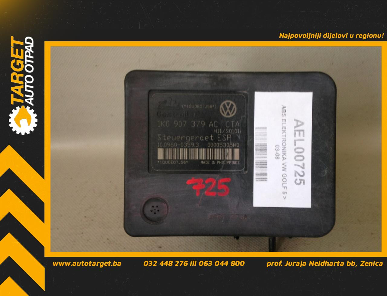 ABS ELEKTRONIKA VW GOLF 5 > 03-08 1K0907379AC 1K0614517