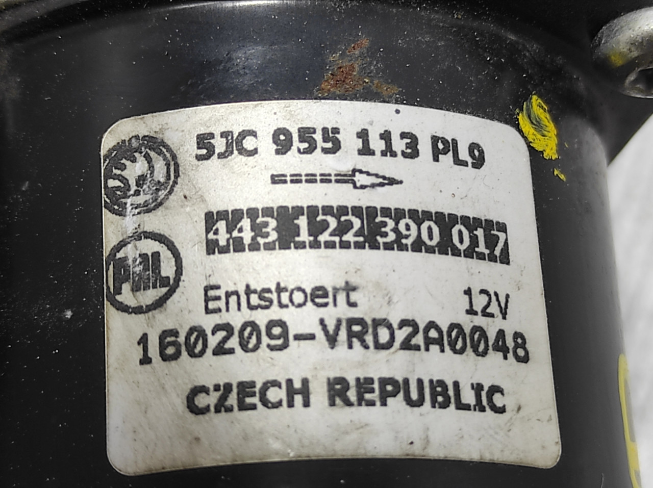 MOTORIC PREDNJEG BRISACA SKODA FABIA > 14- 5JC955113