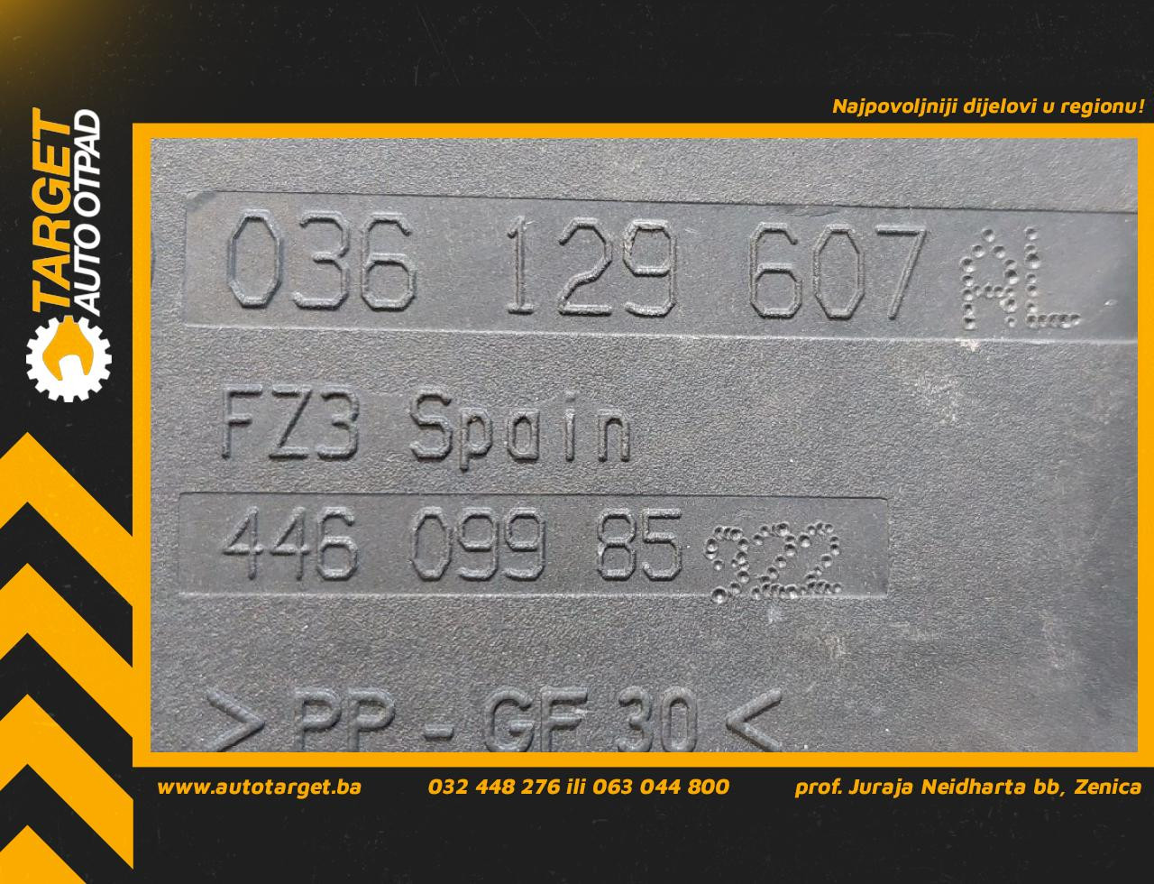 KUCISTE FILTERA ZRAKA SEAT IBIZA/CORDOBA > 02-06 036129607AL