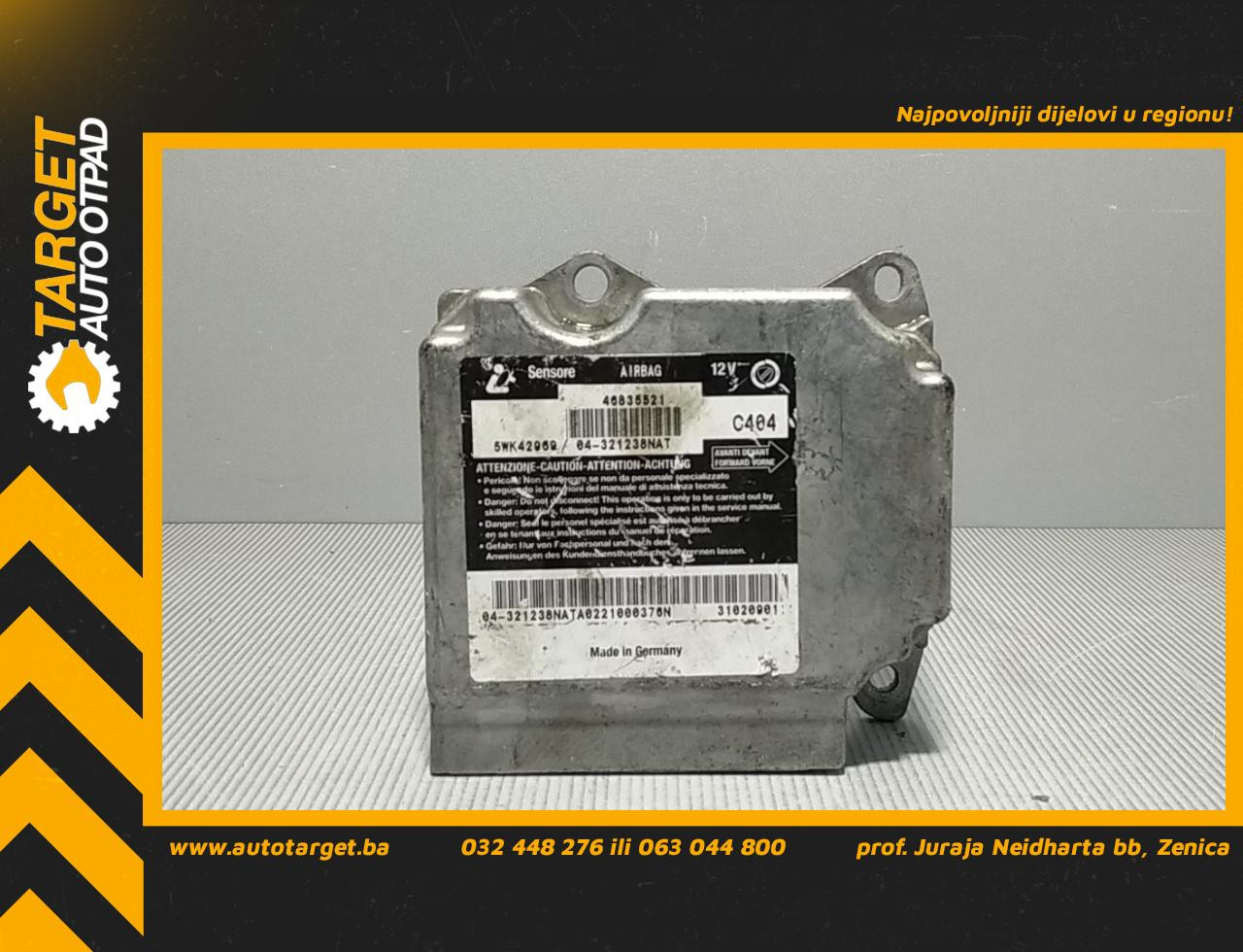 DIJELOVI ELEKTRONIKA AIRBAGA FIAT STILO > 01-10 46835521