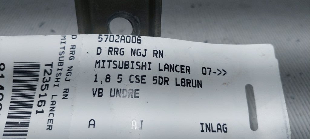 BAGLAMA MITSUBISHI LANCER > 08-15 5702A006