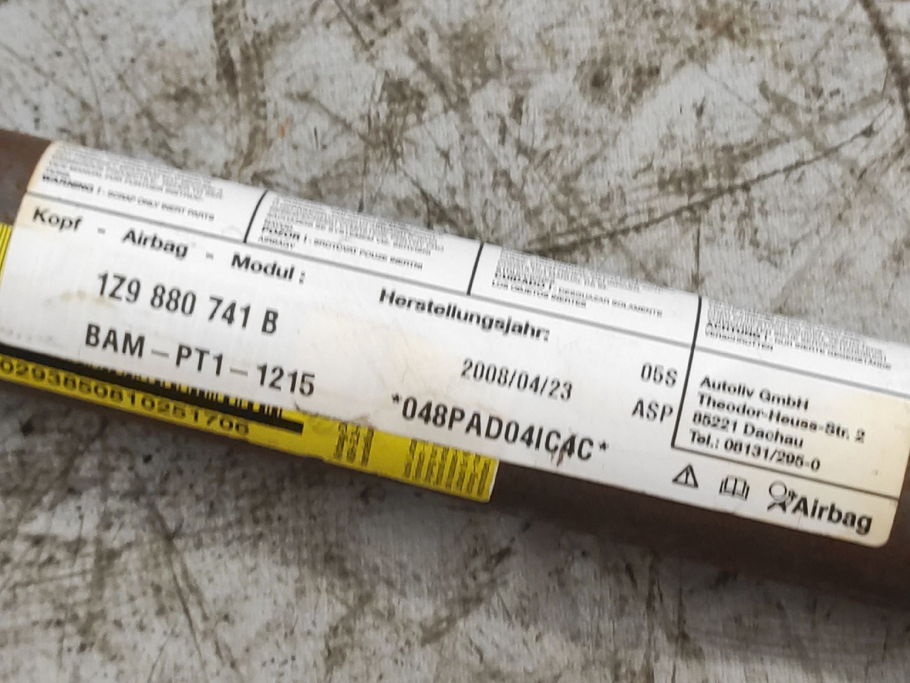 KROVNI AIRBAG SKODA OCTAVIA > 04-08 1Z9880741B