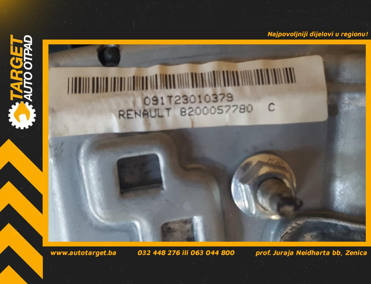 DIJELOVI AIRBAG VOLANA RENAULT CLIO > 01-04 8200057780C