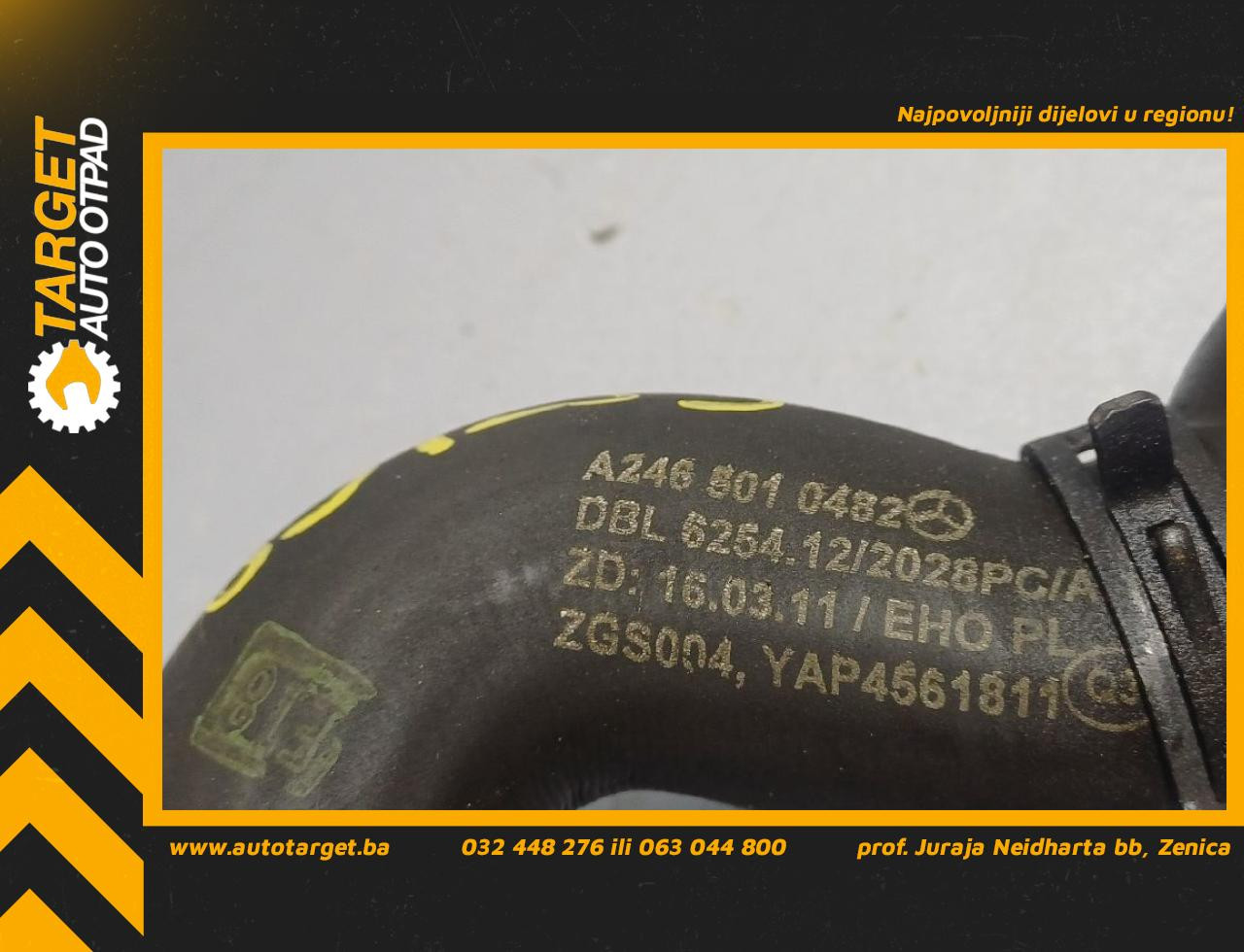 DIJELOVI CRIJEVO MERCEDES B KLASA (W246) > 14-19 2.2 A2465010482