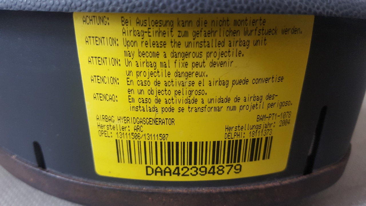 AIRBAG VOLANA OPEL CORSA C > 00-03 13111506