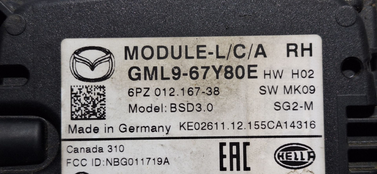 DIJELOVI ELEKTRONIKA MODUL MAZDA 6 > 13-16 GML967Y80E