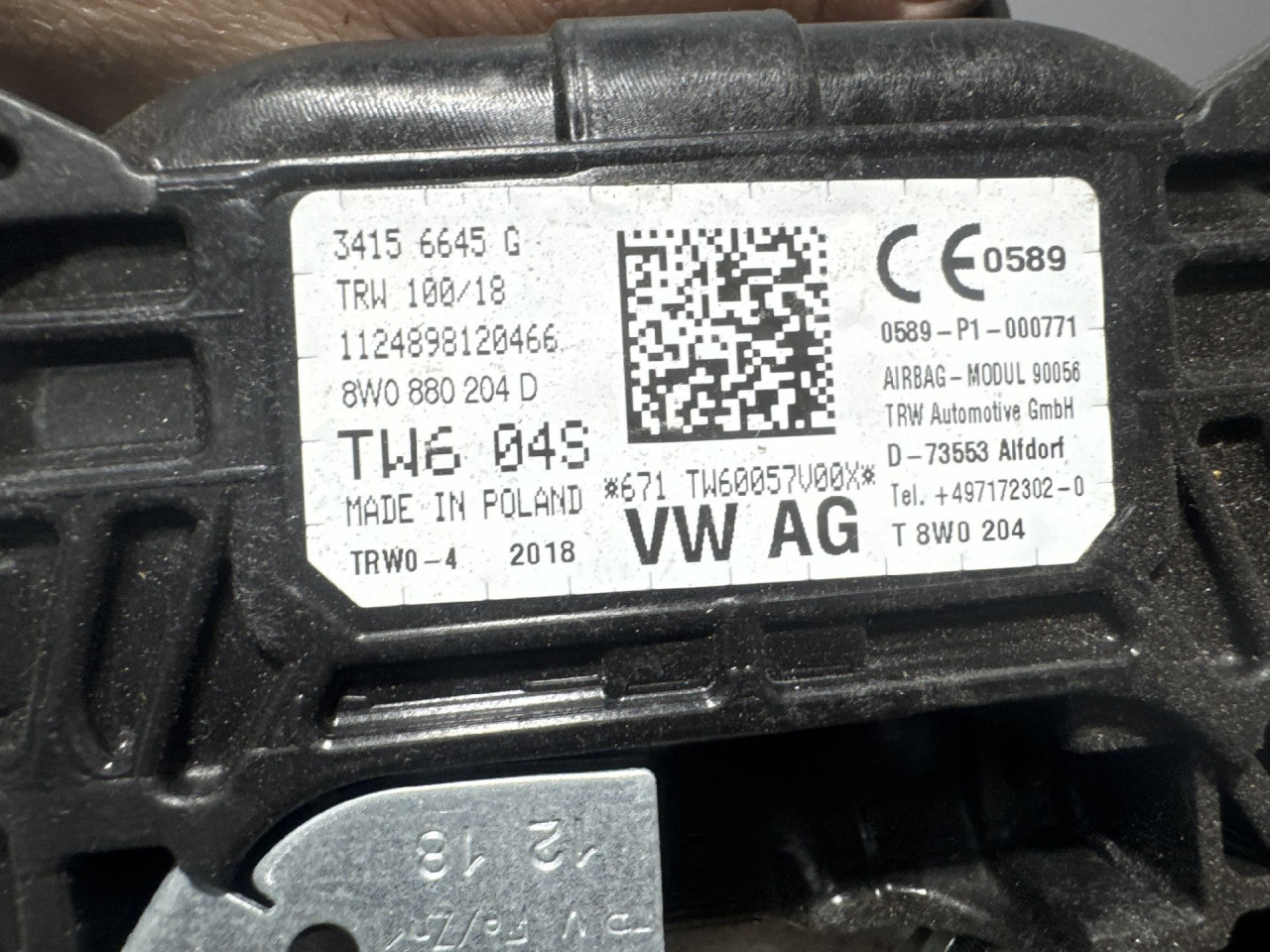 AIRBAG SUVOZACA AUDI A5 (F5) COUPE > 17 - 24 8W0880204D