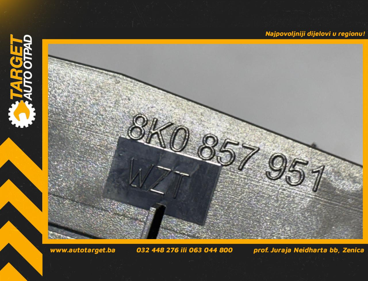 DIJELOVI PEPELJARA AUDI A5 (8T3/8F7) COUPE > 07-11 3.0 8K0857951