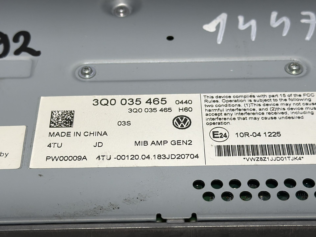 DIJELOVI POJACALO VW PASSAT B8 > 14-19 2.0 3Q0035465