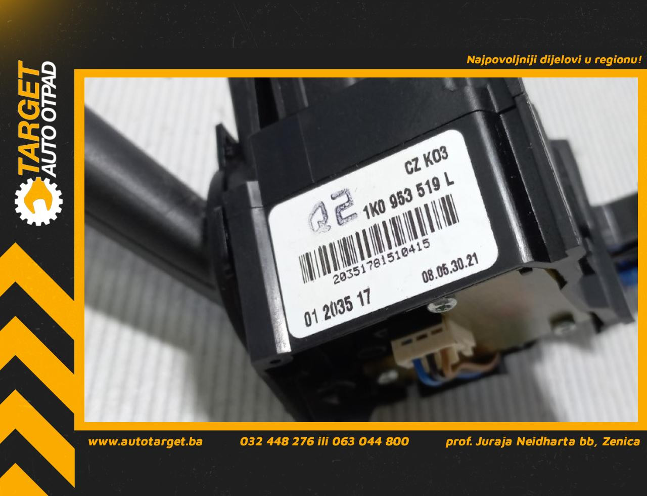 DIJELOVI RUCICA VOLANA SKODA OCTAVIA > 08-13 1K0953519L