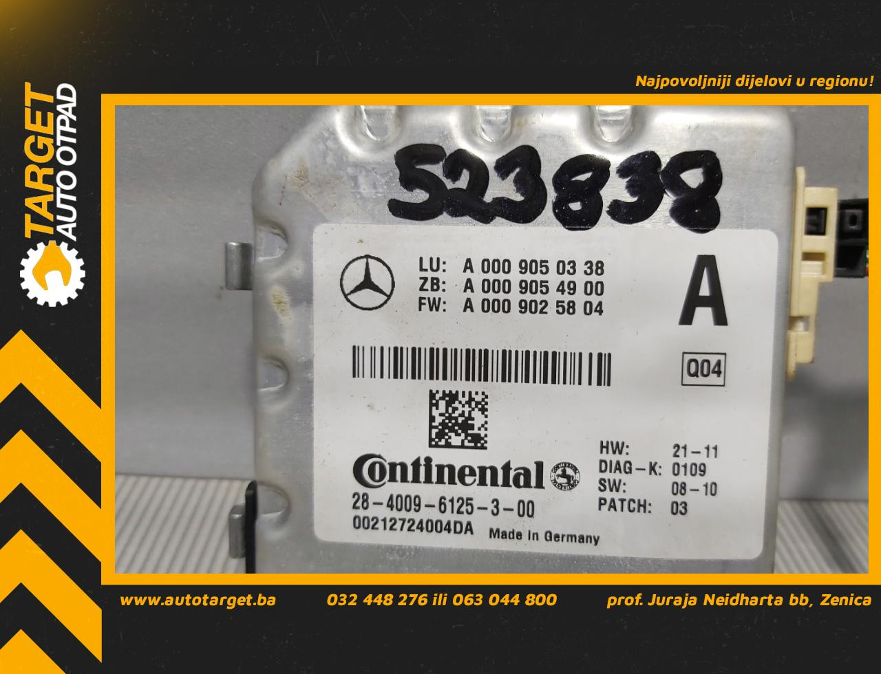 DIJELOVI KAMERA MERCEDES GLK (X204) > 12-15 2.0 A0009050338