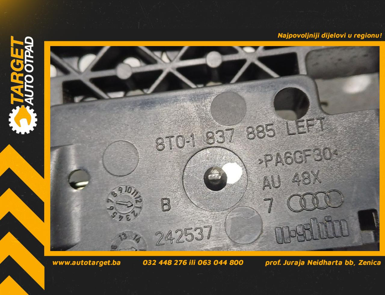 DIJELOVI RUCKA VRATA AUDI A4 (B8) > 12-15 8T0837885