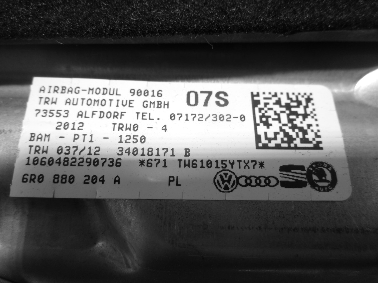 AIRBAG SUVOZACA VW POLO > 09-14 VW023044 6R0880204A