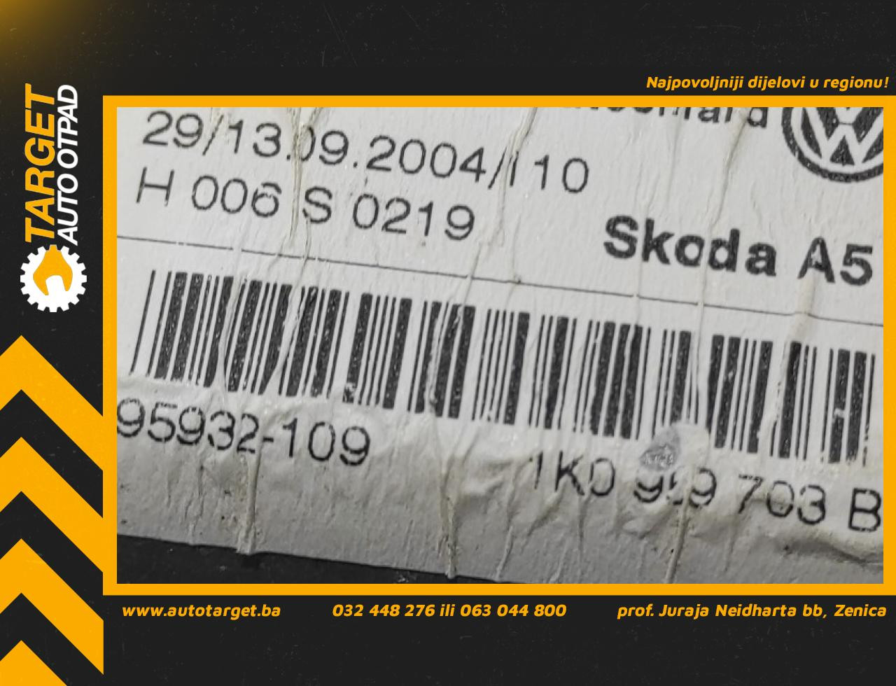 MOTORIC PODIZACA STAKLA VW TOURAN > 03-06 1K0959703B