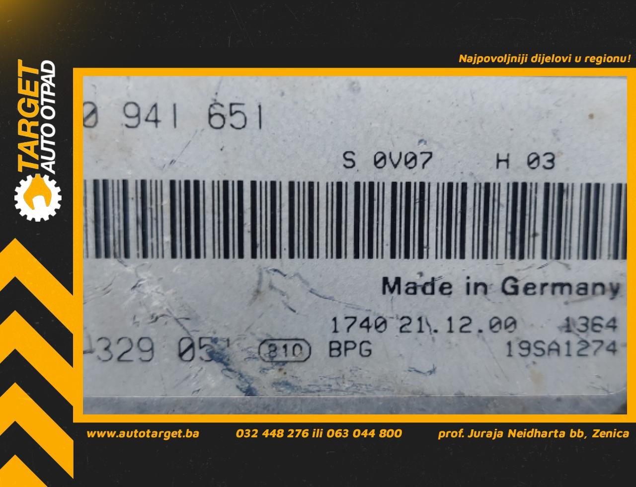 DIJELOVI BALAST FARA VW GOLF 4 > 97-03 1J0941651