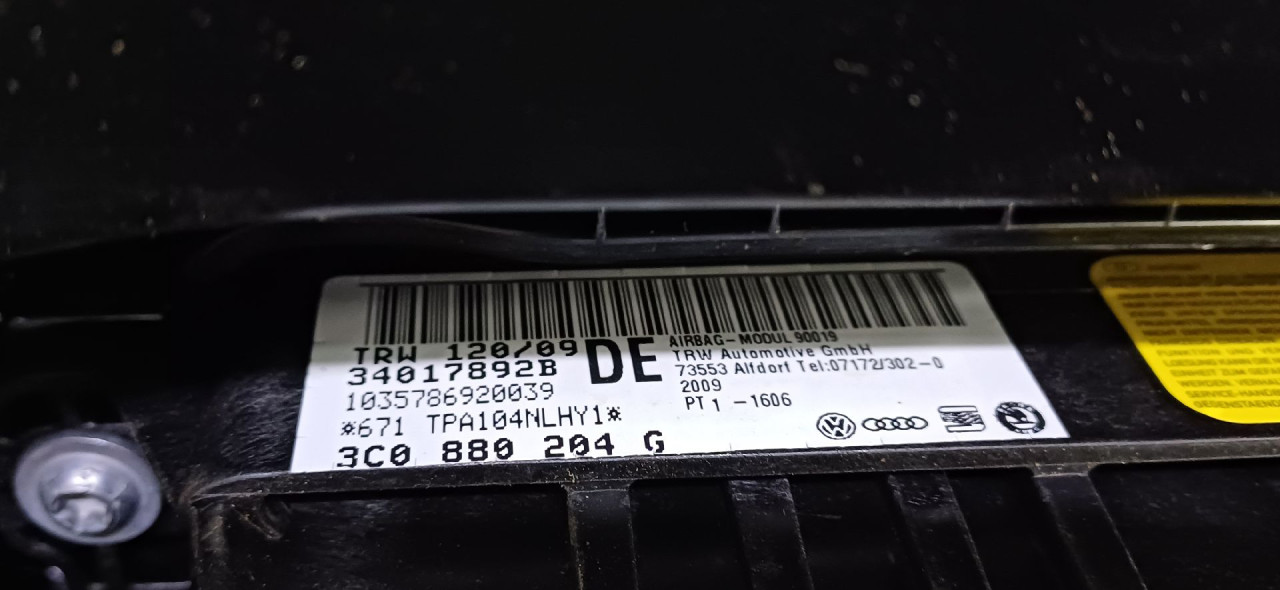 AIRBAG SUVOZACA VW PASSAT B6 > 05-10 3C0880204G