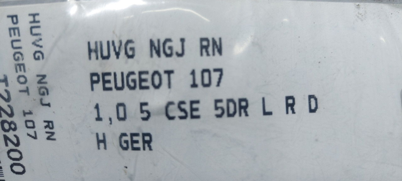 DIJELOVI SKARE OD HAUBE PEUGEOT 107 > 05-09