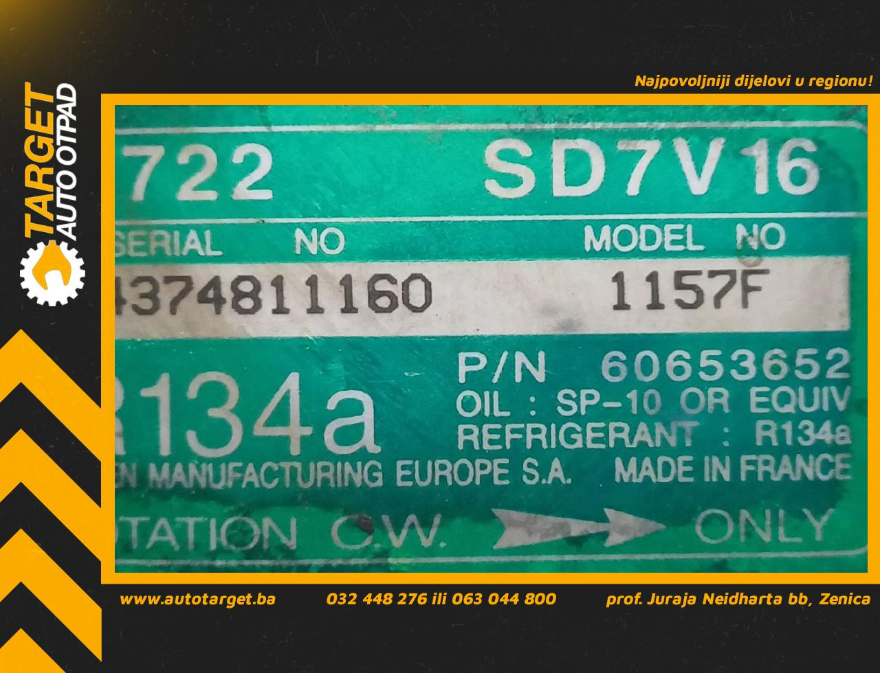 DIJELOVI KOMPRESOR KLIME ALFA ROMEO 156 > 03-05 2.0 4374811160