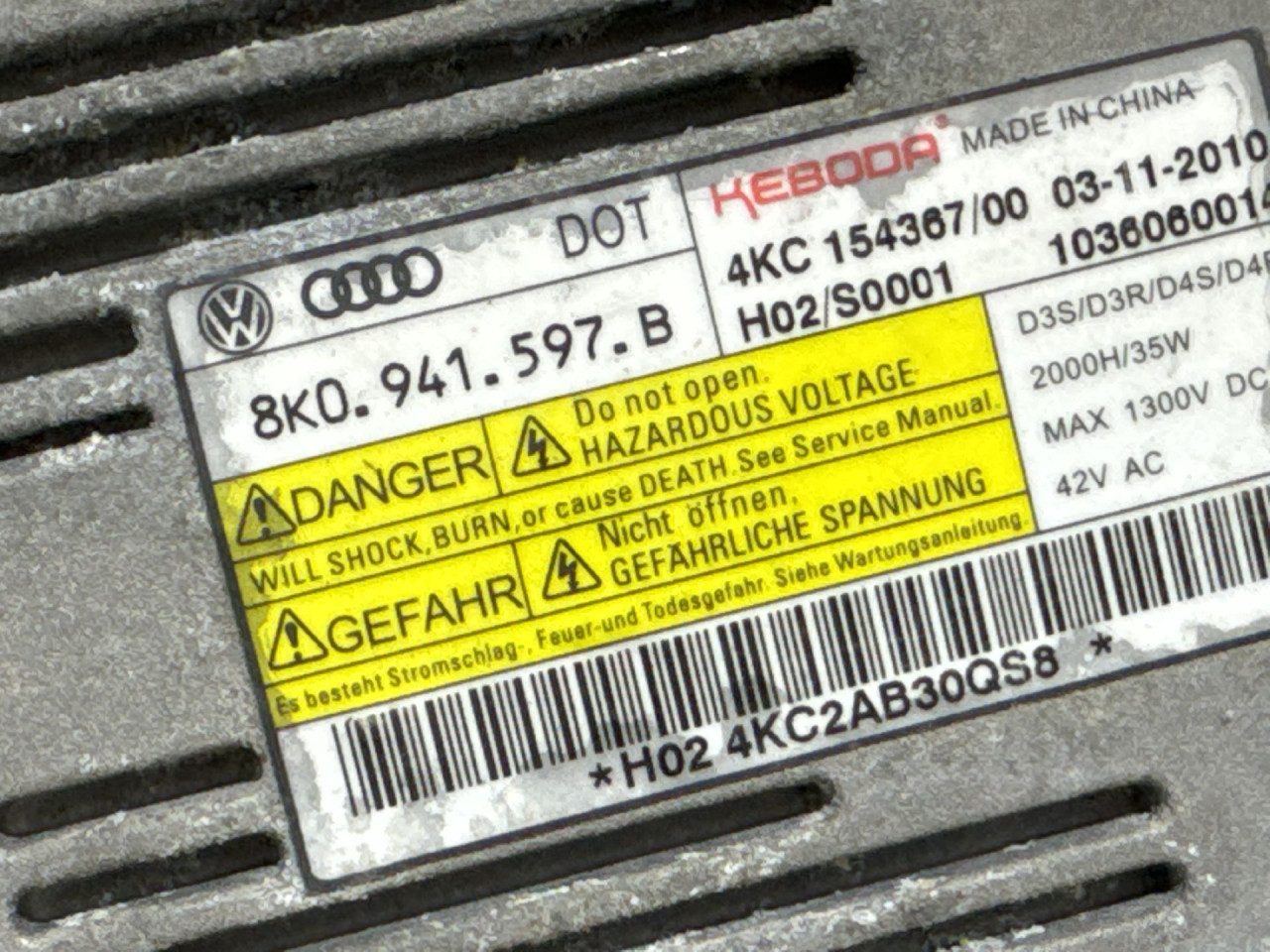 BALAST FARA SKODA OCTAVIA > 13-16 8K0941597B