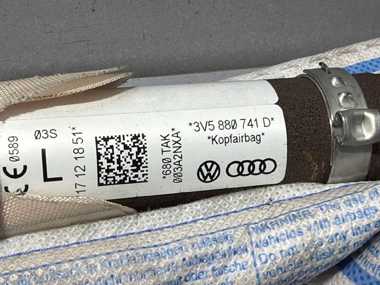 DIJELOVI KROVNI AIRBAG SKODA SUPERB > 19- 2.0 3V5880741D