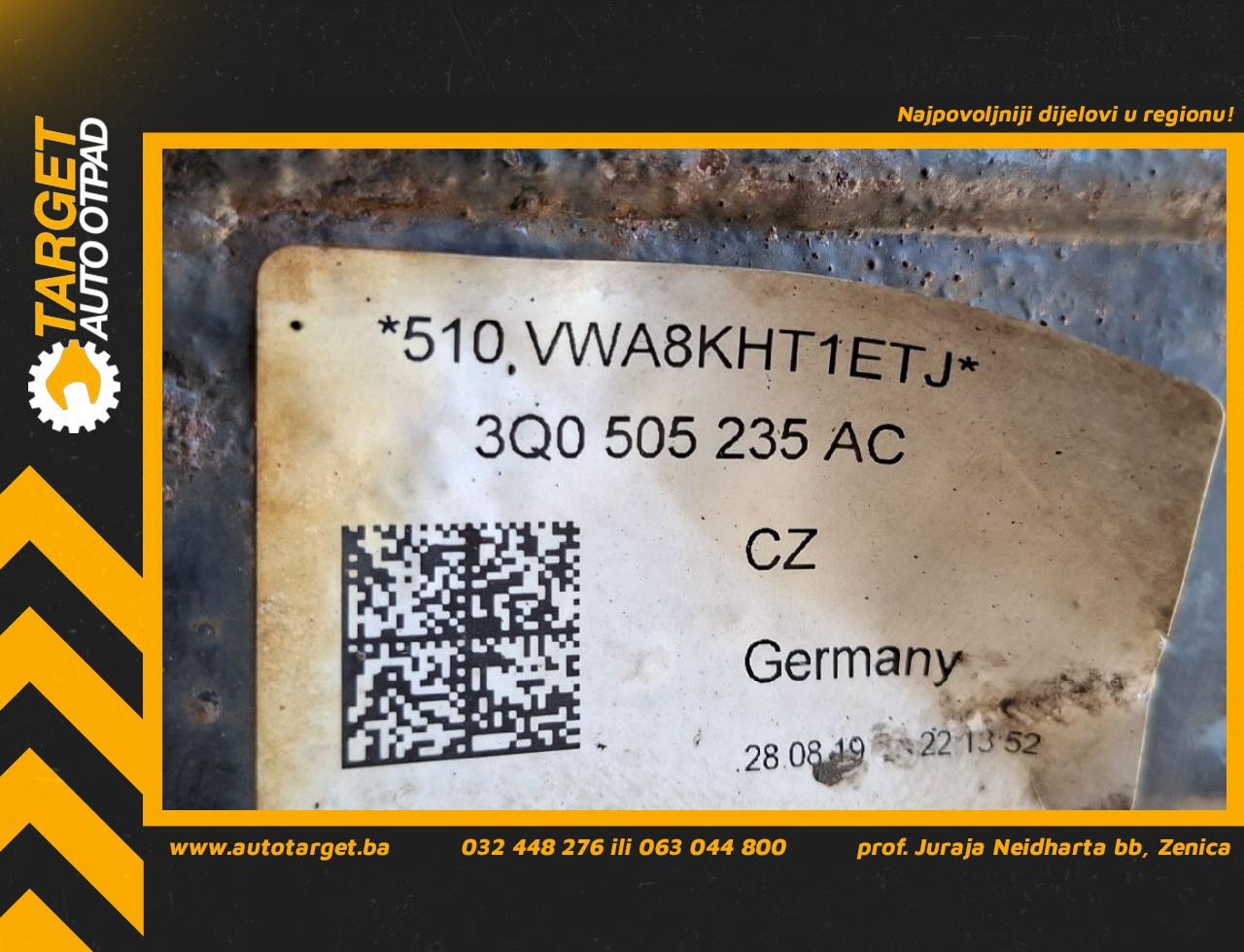 DIJELOVI TRAP/MOST VW PASSAT B8 > 19 - 1.6 3Q0505235AC