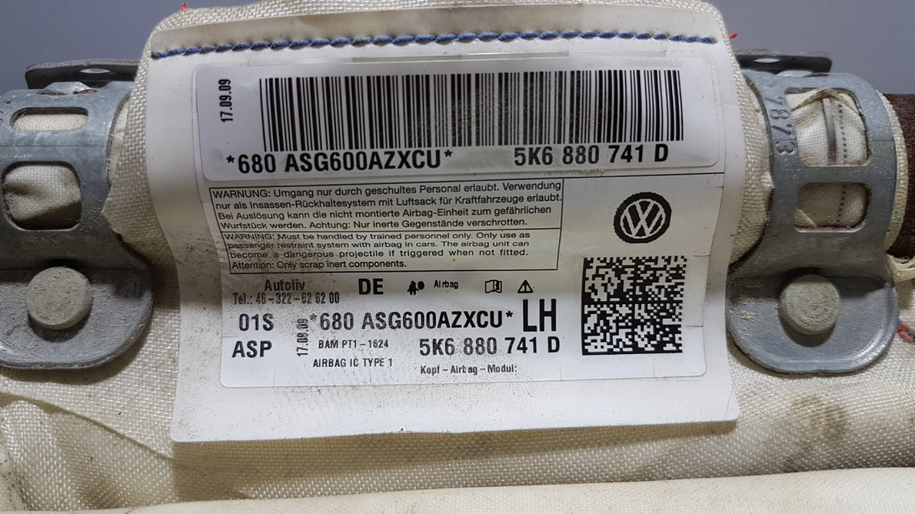 KROVNI AIRBAG VW GOLF 6 > 08-12 5K6880741D
