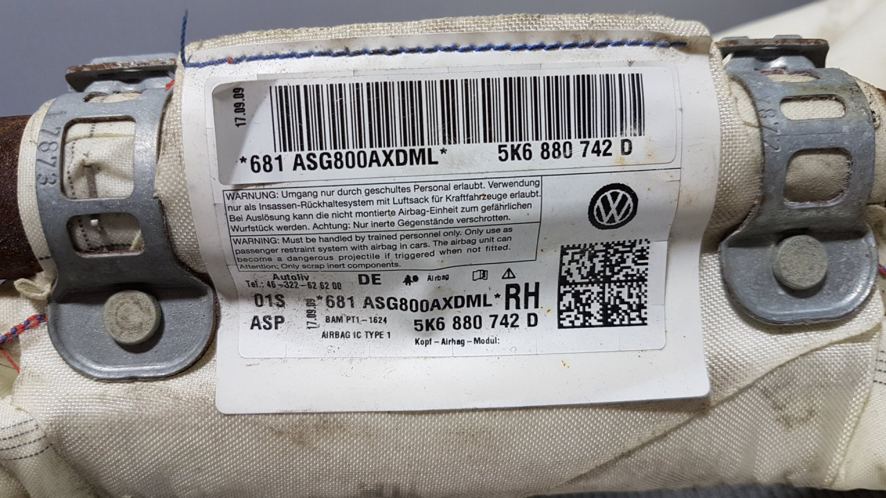 KROVNI AIRBAG VW GOLF 6 > 08-12 5K6880742D