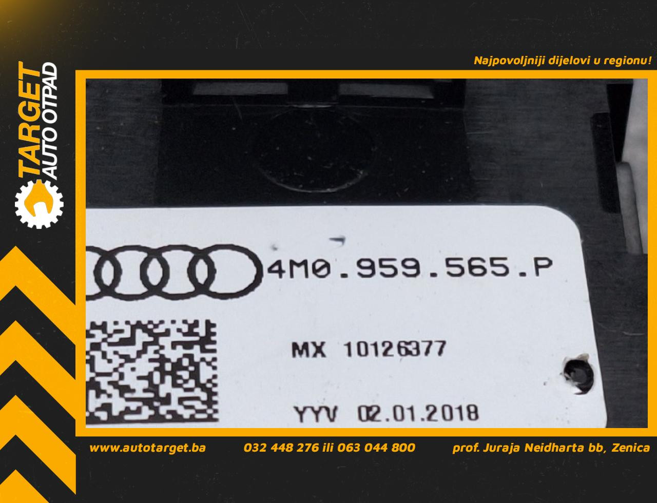 DIJELOVI PREKIDAC AUDI Q5 (FY) > 17 - 20  2.0 4M0959565P