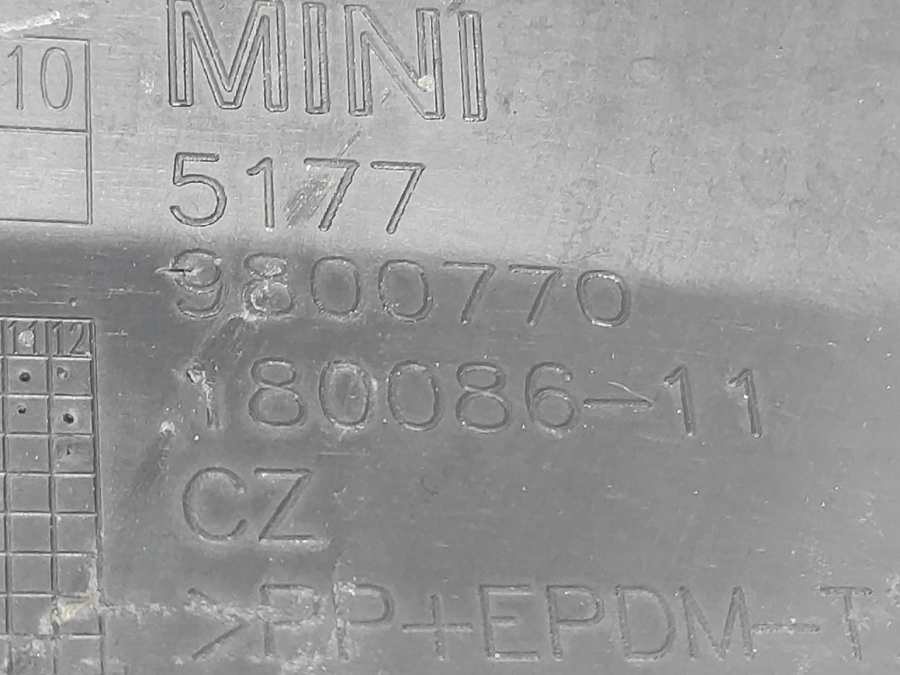 RUB BLATOBRANA MINI MINI (R60) COUNTRYMAN > 10-17 98007