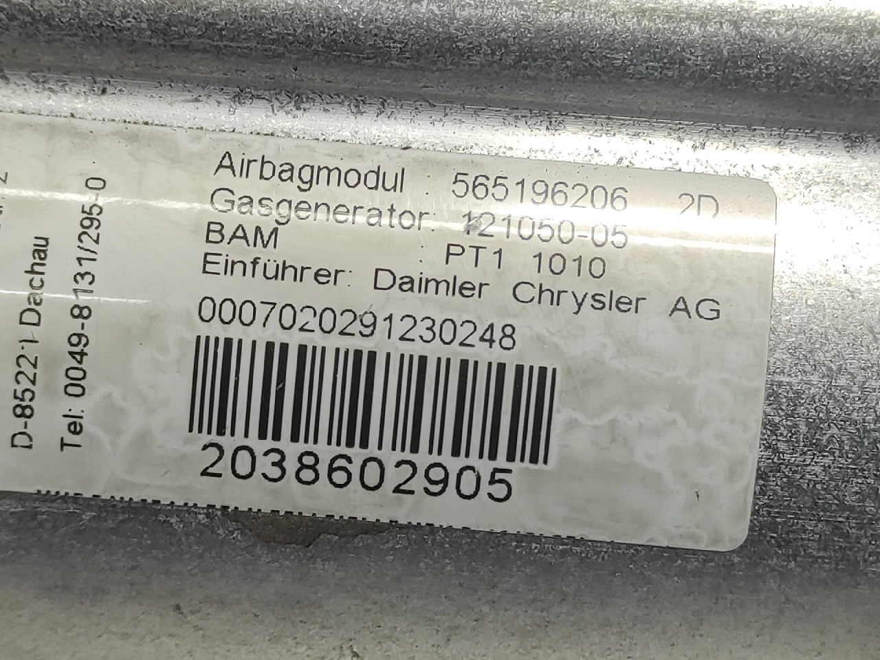 AIRBAG SUVOZACA MERCEDES C KLASA (W203) > 00-04 2038602