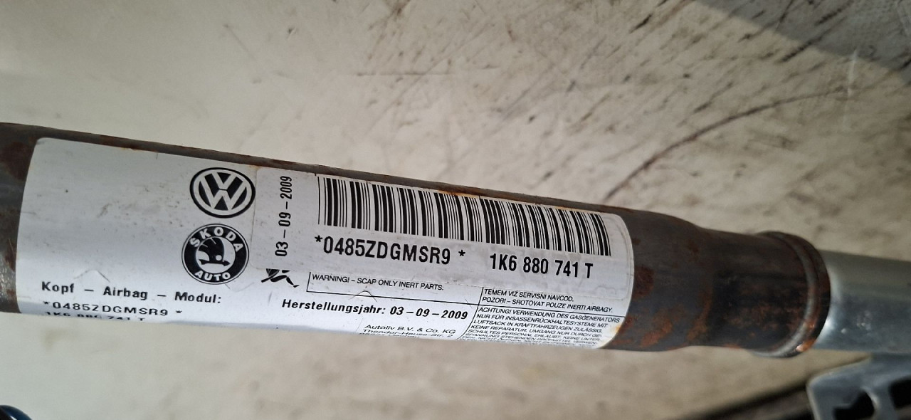 DIJELOVI KROVNI AIRBAG VW GOLF 6 > 08-12 1.6 1K6880741T