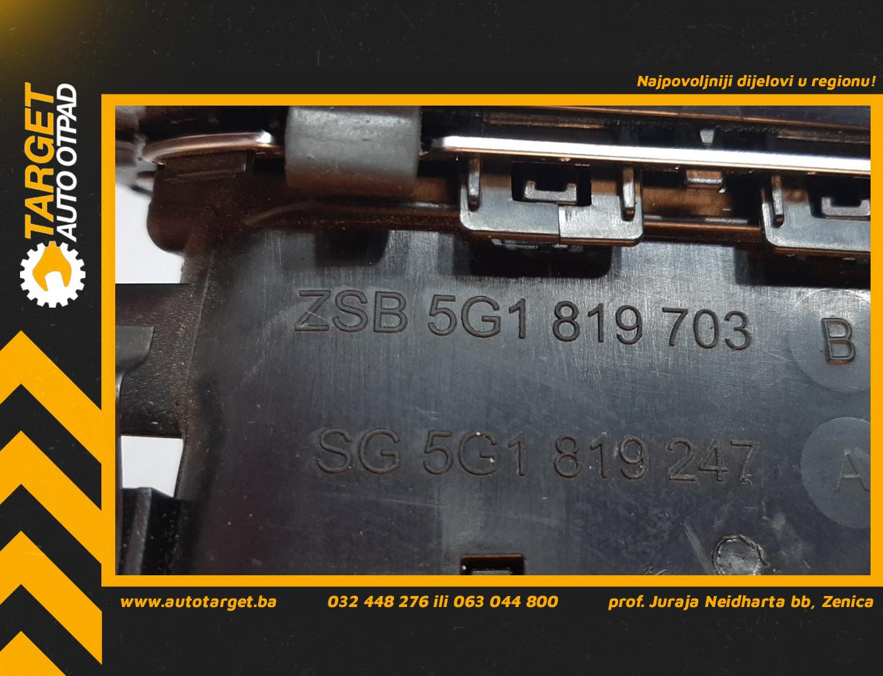 DIJELOVI RESETKA VENTILACIJE VW GOLF 7 > 12-16 5G1819247