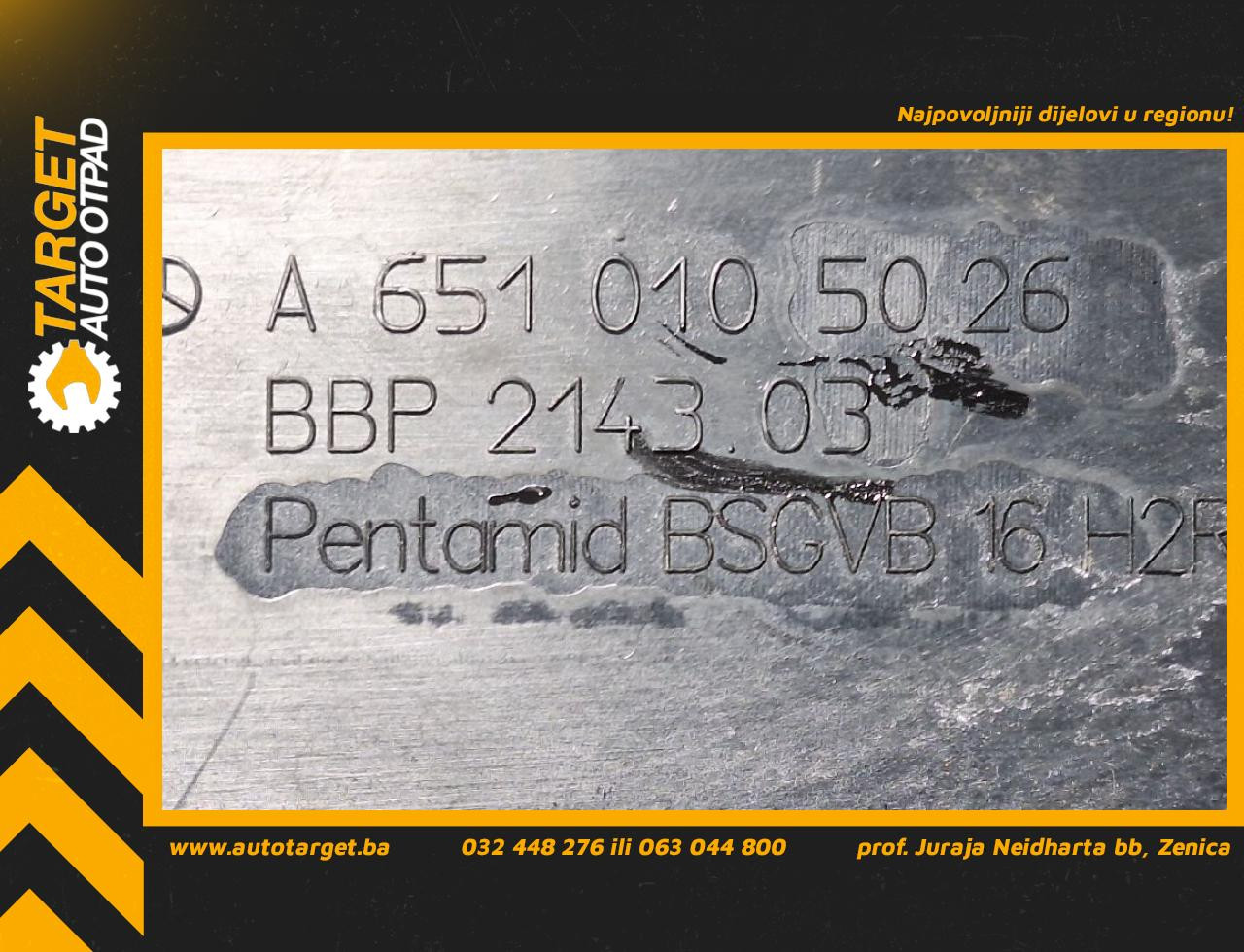 POKLOPAC MOTORA MERCEDES GLC (X253) > 16-22 A6510105026