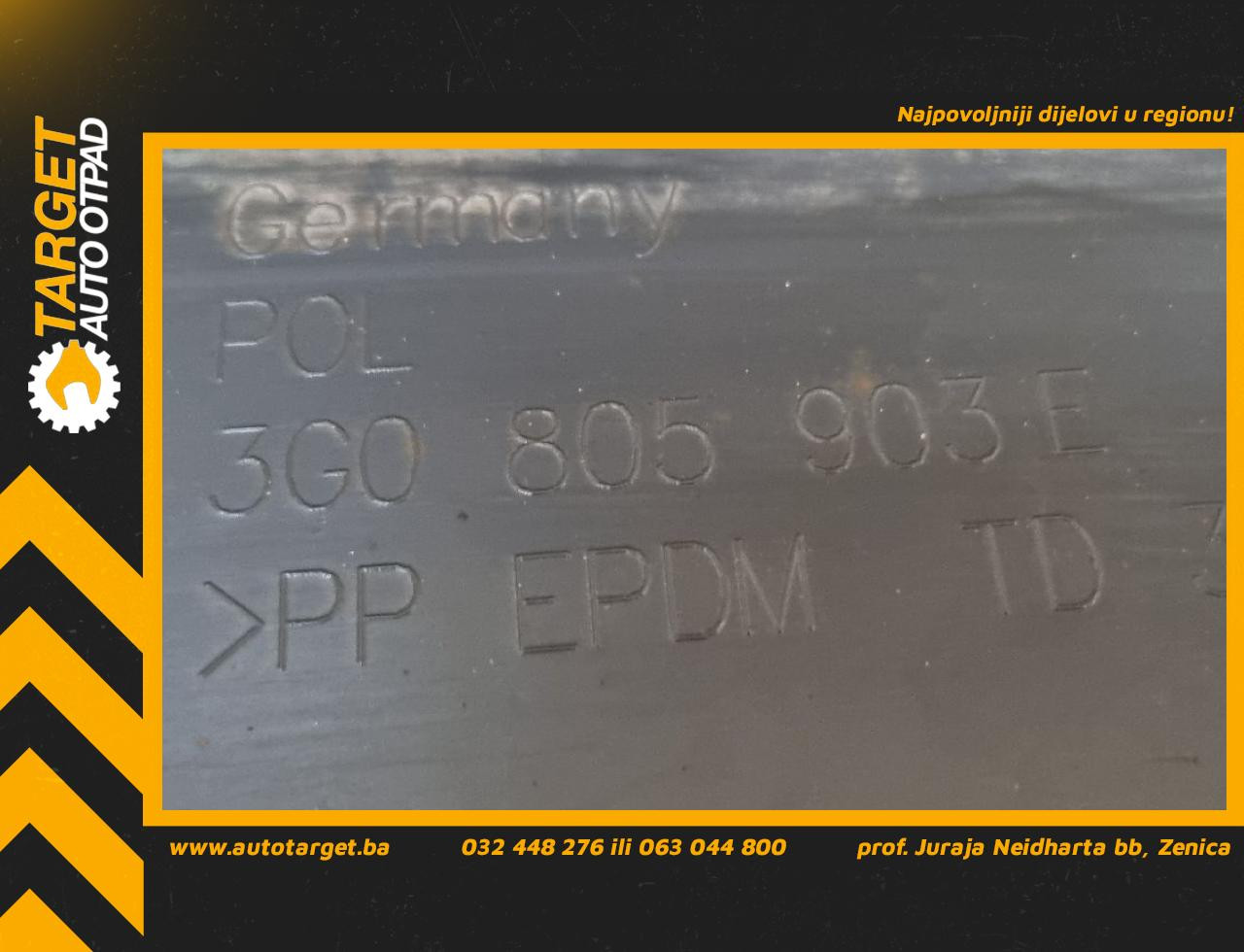 DIJELOVI SPOJLER VW PASSAT B8 > 14-19 1.6 3G0805903E