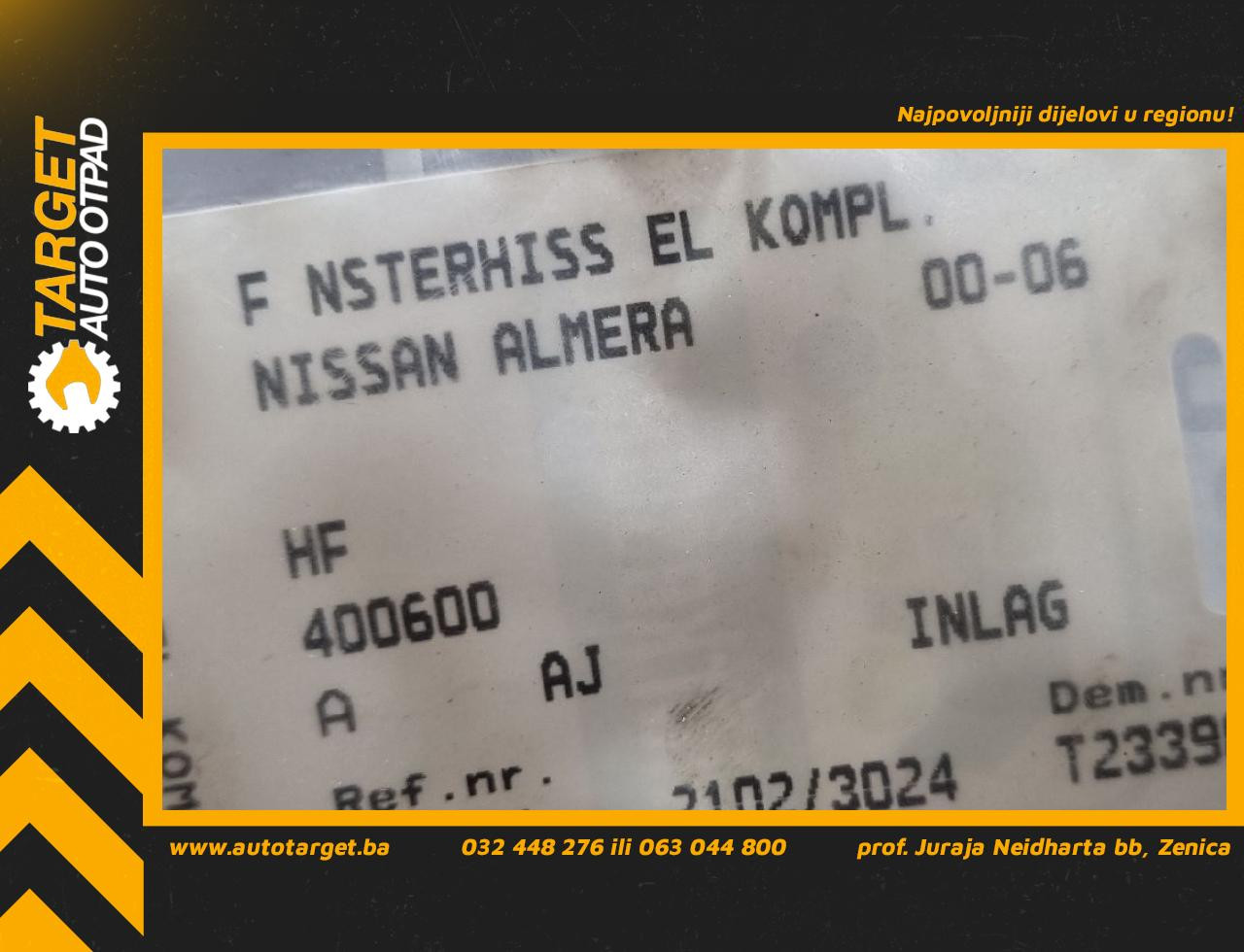 DIJELOVI ELEKTRO PODIZAC STAKLA NISSAN ALMERA > 02-06