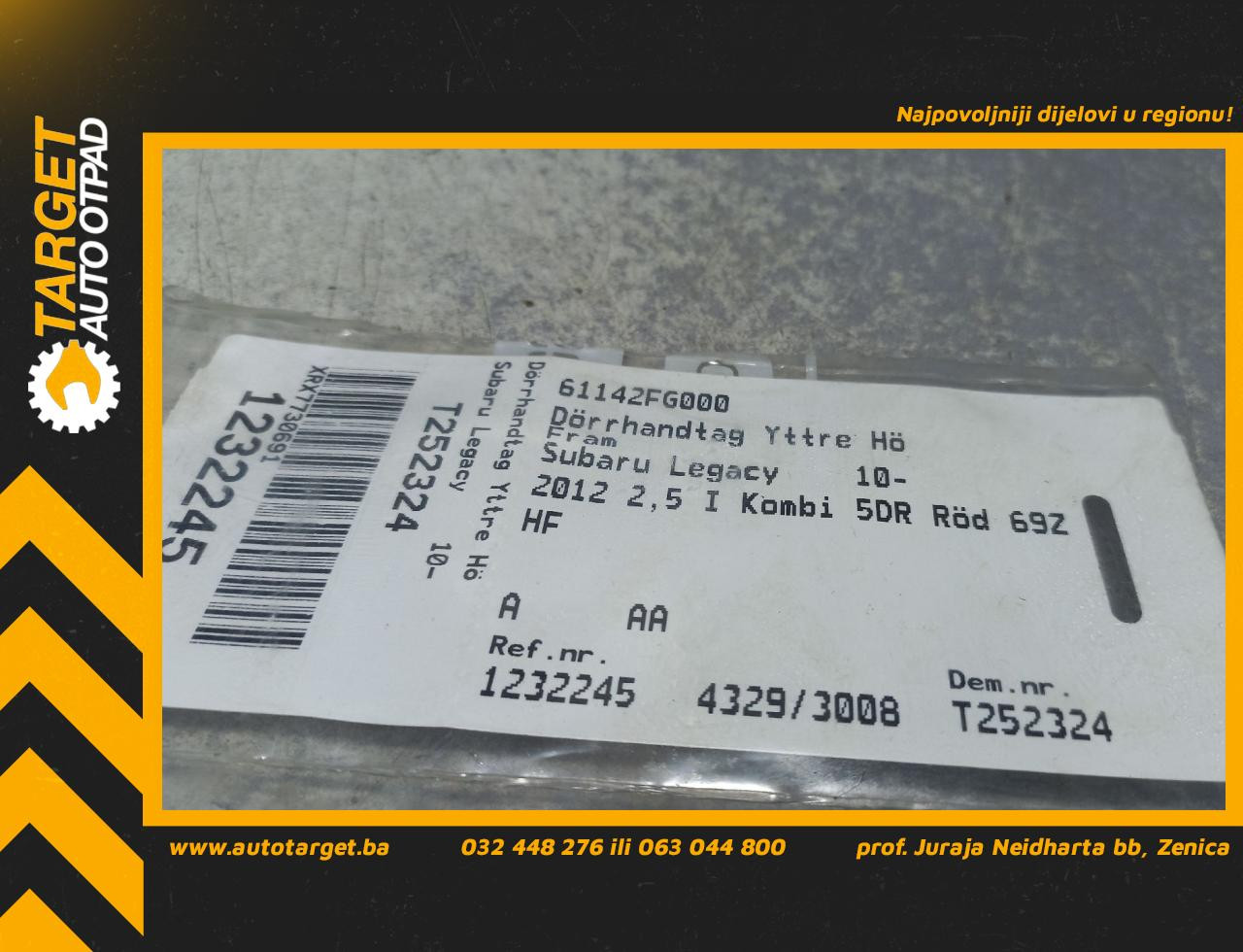 DIJELOVI RUCKA VRATA SUBARU LEGACY > 10-14 61142FG000