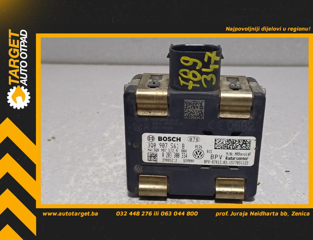 DIJELOVI RADAR SENZOR VW PASSAT B8 > 14-19 3Q0907561B