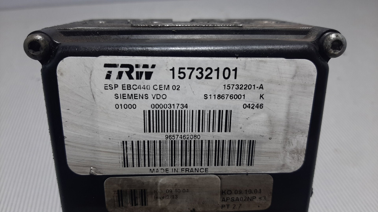 ABS ELEKTRONIKA PEUGEOT 407 > 04-07 15732101