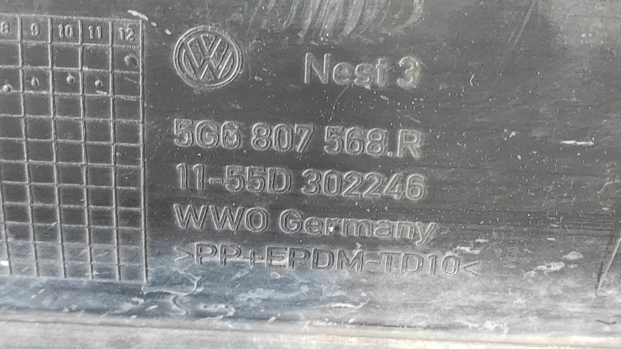 DIFUZOR ZADNJI VW GOLF 7 > 12-16 5G6807568R