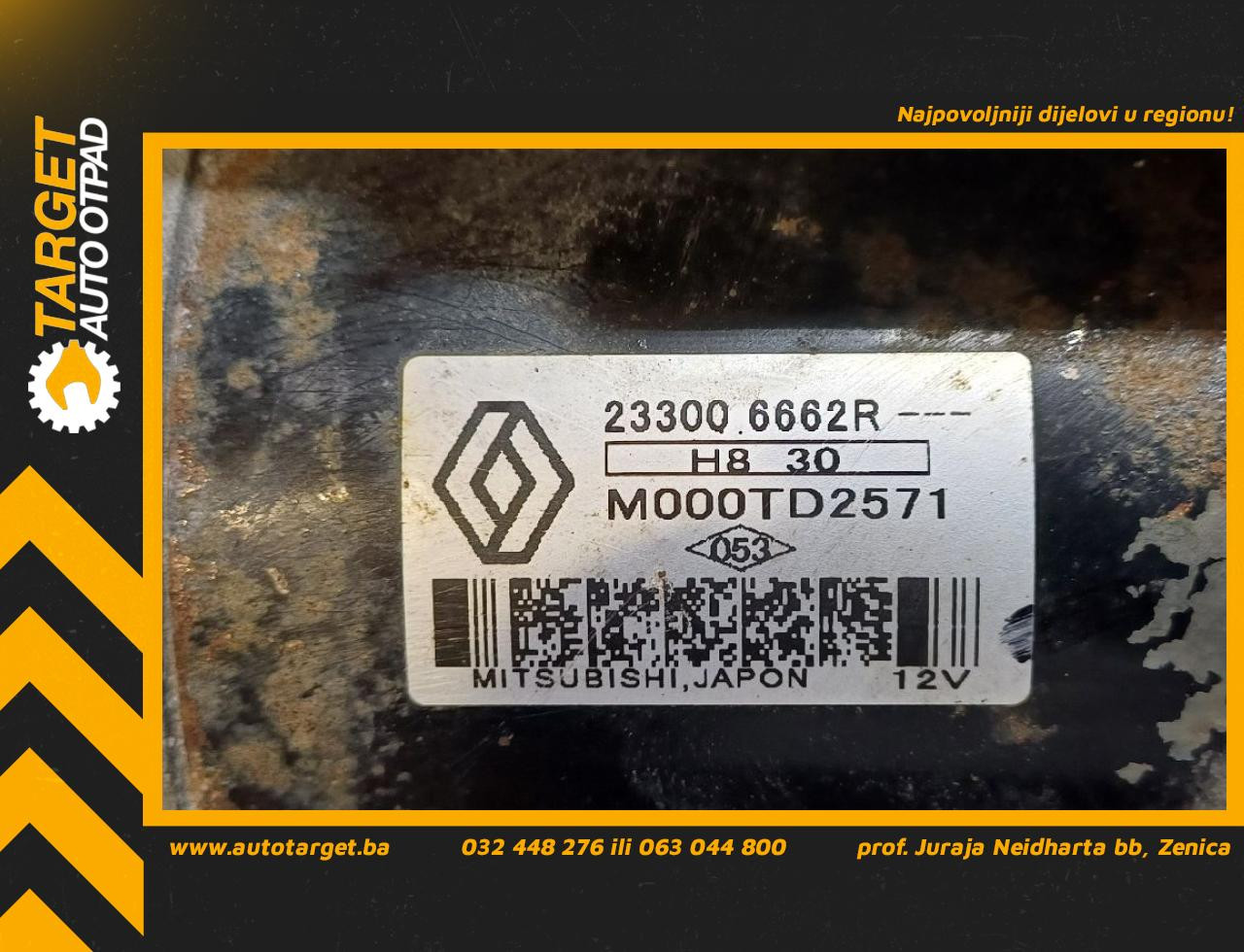 DIJELOVI ALNASER RENAULT CLIO > 19- 1.3 233006662R