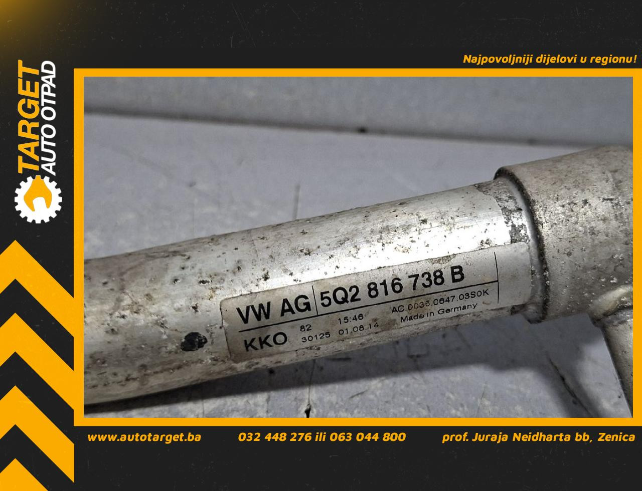 DIJELOVI CRIJEVO KLIME VW GOLF 7 > 12-16 2.0 5Q2816738B