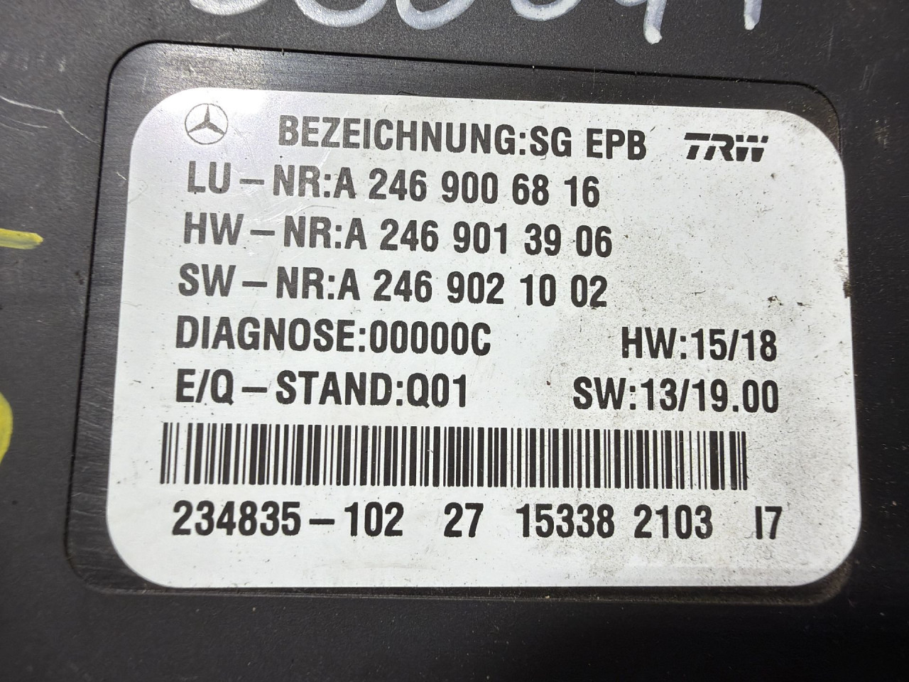 ELEKTRONIKA MODUL MERCEDES A KLASA (W176) > 15-18 A2469006816