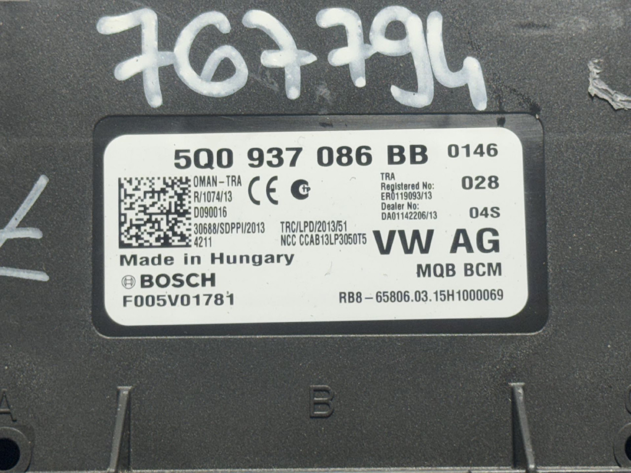 BCM ELEKTRONIKA VW PASSAT B8 > 14- 5Q0937086BB