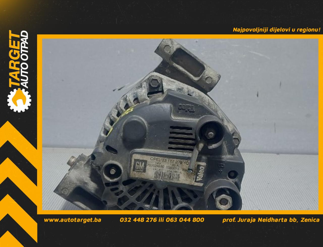 DIJELOVI ALTERNATOR OPEL CORSA C > 03-06 1.3 13117279YQ
