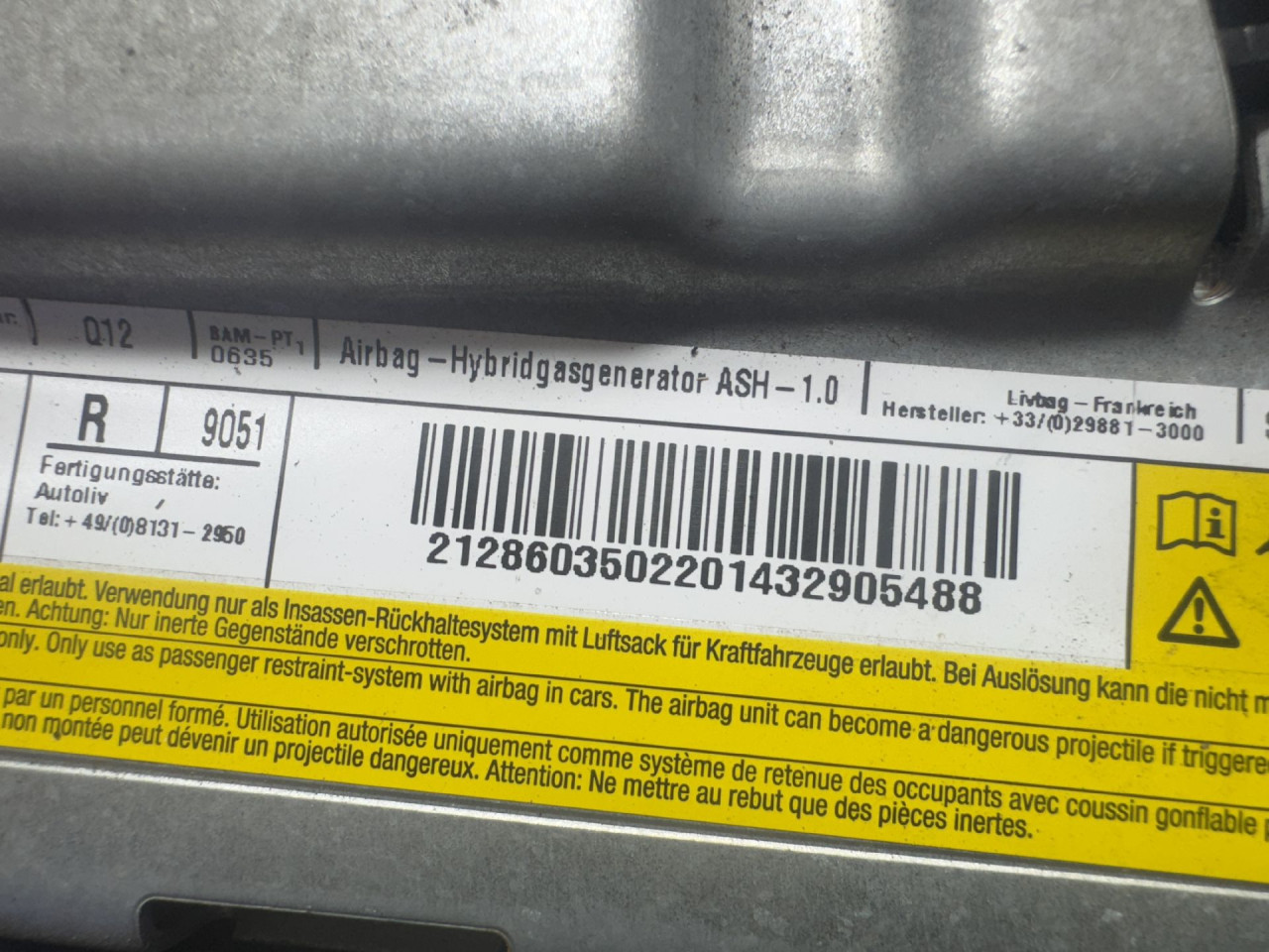 AIRBAG SJEDISTA MERCEDES E KLASA (W212) > 13-16 2128603